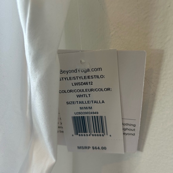 Beyond Yoga rebalance White Tank Top, size medium, NWT - Picture 2 of 2